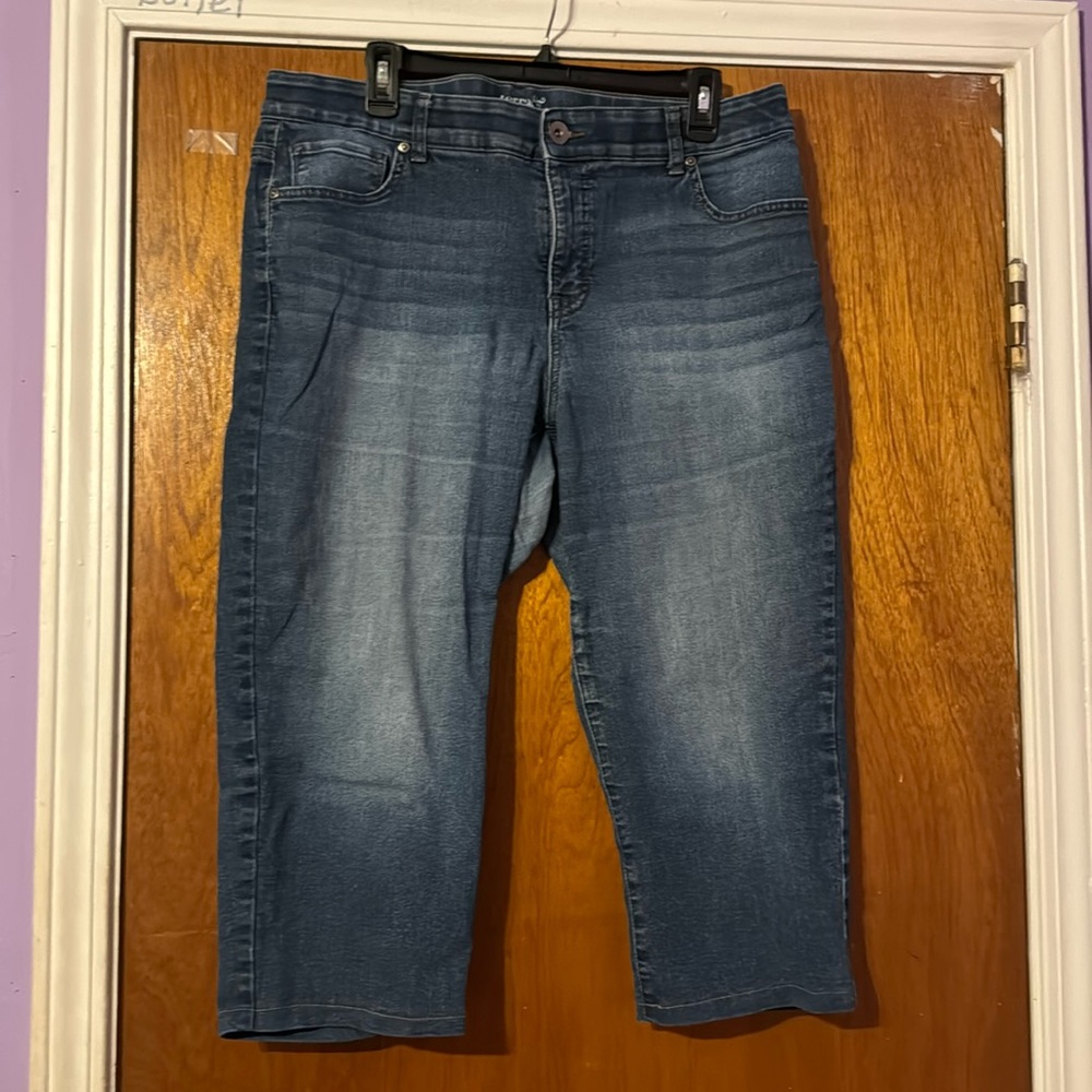 Terra & Sky, size 14W capri jeans